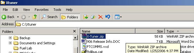 26 June 2006 BD Ford 6.0L Powerstroke X-Tuner # 1054760 12 Open Windows Explorer (Windows Key + E). Browse to your hard drive and find the XTuner folder that you created earlier.