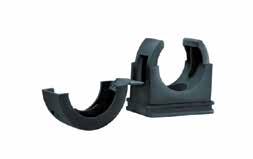 HelaGuard Accessories Clips for Corrugated Conduits PACC Series Conduit Clips clamp onto corrugated conduits to secure. Nylon material resists corrosion and chemicals.