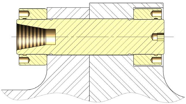 Install the other nut on the backside. Figure 6C Cross section View of Load Coupling to 7A6 Generator Bolted Flange Connection 4.