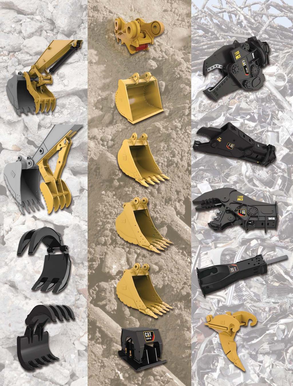 SWAP TOOLS GRAB, SORT, LOAD CUT, CRUSH, BREAK & RIP DIG & PACK Pin Grabber Coupler Multi-Processors Pro Series Hydraulic Thumbs Ditch Cleaning and Tilt Buckets Scrap & Demolition Shears