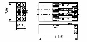9 of 105 G 1.2.1 Connector dimension fig.1 1.2.1.1 Contact unit (1 terminal block + 8 terminals) 72861-x01LF fig.