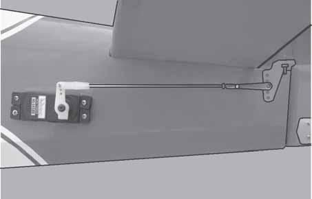 Elevator control horn. 5) Rudder pushrods assembly follow picture below. Control horn. Pushrod. Rudder control horn. ELEVATOR - RUDDER PUSHROD INSTALLATION. Metal clevis. Connector.