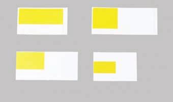 yellow/white Non-adhesive Non-adhesive 9920811343 Non-Adhesive; 24 labels 8 1 2" H x 11" L 1 1 4" H x 2 67 100" L 9920811341 Non-Adhesive; 32 labels 8 1 2" H x 11" L 1 1 4" H x 1 7 8" L Adhesive