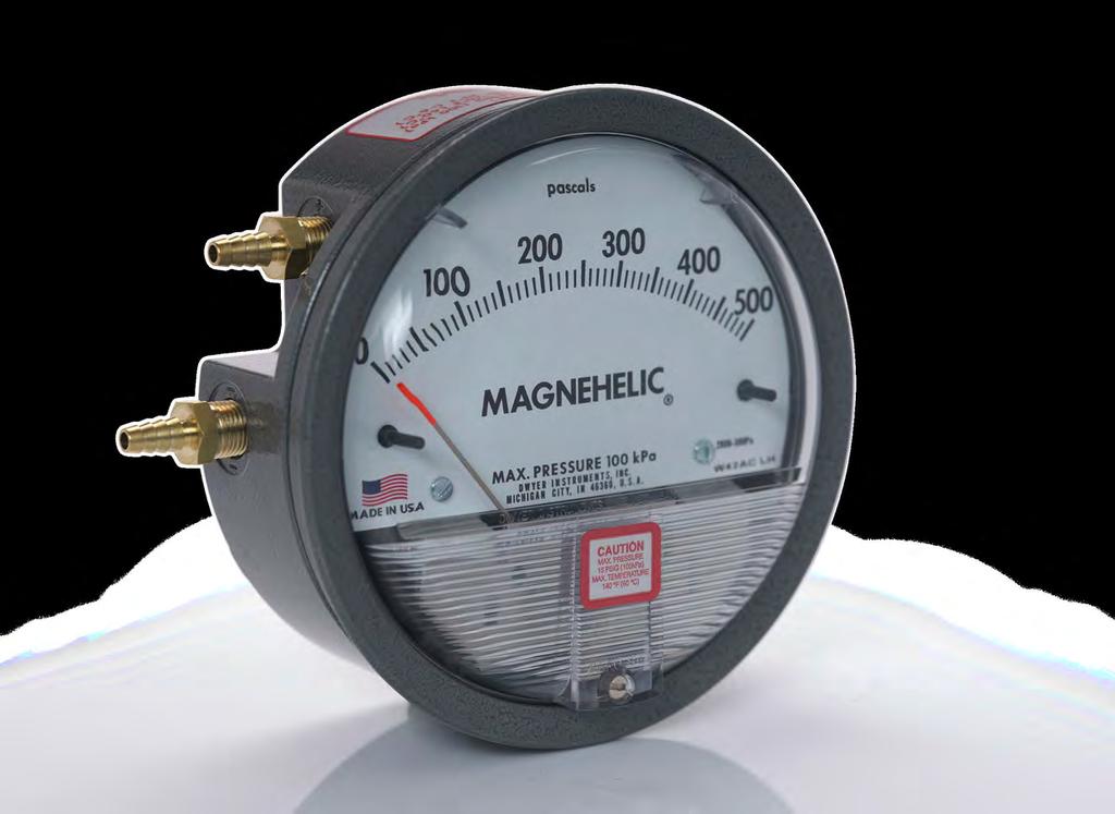 Manometers A differential pressure gauge is placed across the filter or fan section