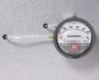 Magnehelic manometer (Item number 90783705) The magnehelic manometer provides a quick and precise Installed on Geniox measurement of