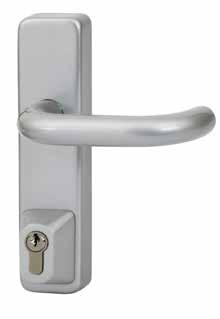fire doors 2 or 3 point touchbar panic bolt to suit doors up to 2440mm high x 1000mm wide FET101SIL Silver two point locking panic bolt - top and bottom FET101SS Satin stainless two point locking