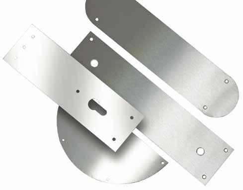 Stainless Steel Door Protection Stainless Steel Fingerplates FFP001 Satin stainless steel Standard sizes 250mm x 65mm 300mm x 75mm 450mm x 75mm 650mm x 75mm Add R for radius corners Add P1