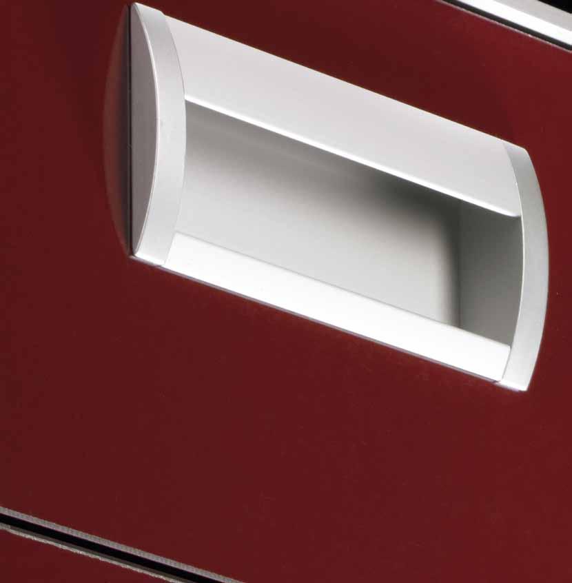 Eye-catching and contemporary Aluminium handles Aluminium is a modern material with a low specific weight and high dimensional stability.