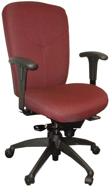 ERGONOMIC SEATING Euro Specifications Synchro-Knee Tilt Features a knee tilt with lockout, synchronous seat and back movement Seat Depth Adjustment Adjusts seat depth to fit individual user Back