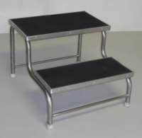 Double footstool with rubber