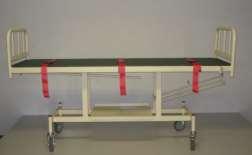 Fixed height emergency trolley with blanket tray,