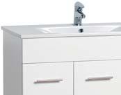 Soft-close doors Right-hand drawers only Overflow Tapware and