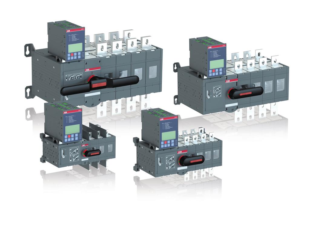 Automatic transfer switches Instantaneous automatic switching between power sources ABB offers a wide selection of automatic transfer switches (ATS), from 160 to 1600 Amperes in range.
