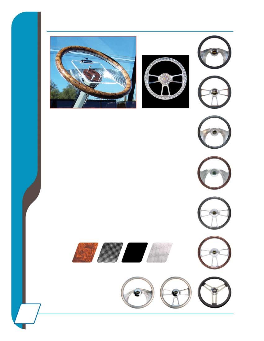 Billet Steering Wheels ACCESSORIES s SW-07 Typhoon 1/2 Wrap Billet Steering Wheel Shown with SW-6-01 Clear Acrylic Score Card Holder and Regal Burl Button option. Mirror Button Standard.