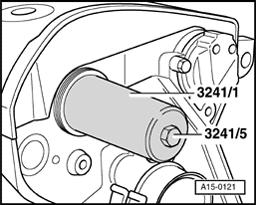 Page 18 of 51 15-45 - Using 3241/5 camshaft fitting tool and 3241/1 pressure sleeve, press oil seal in to stop. - Install camshaft gear.