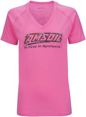 95 53.05 G3505XXL 2X 42.95 57.00 G3505XXX 3X 44.95 59.70 Ladies V-Neck Camo Print T-Shirt Sporty t-shirt coordinates with the Pink Camo Cap.