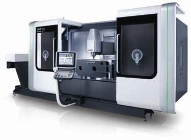 Be it for the heavy machining of workpieces weighing up to 10,000 kg with spindles rated at up to 413 Nm, 5-axis machining with integrated NC table and B axis, complete machining with turn-mill