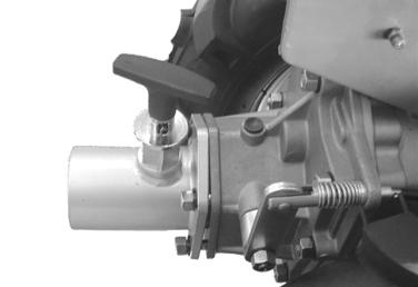 2. Turn the handle of output clutch to the position ON. See the diagram 25. 3.