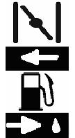 Open the fuel tap in the direction of the identifying arrow. See the diagram 34 4.