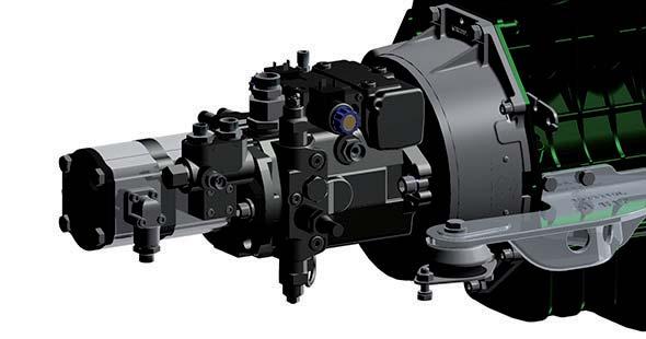 HYDROSTATIC TRANSMISSION (HST) The hydrostatic transmission is equipped with an high performance