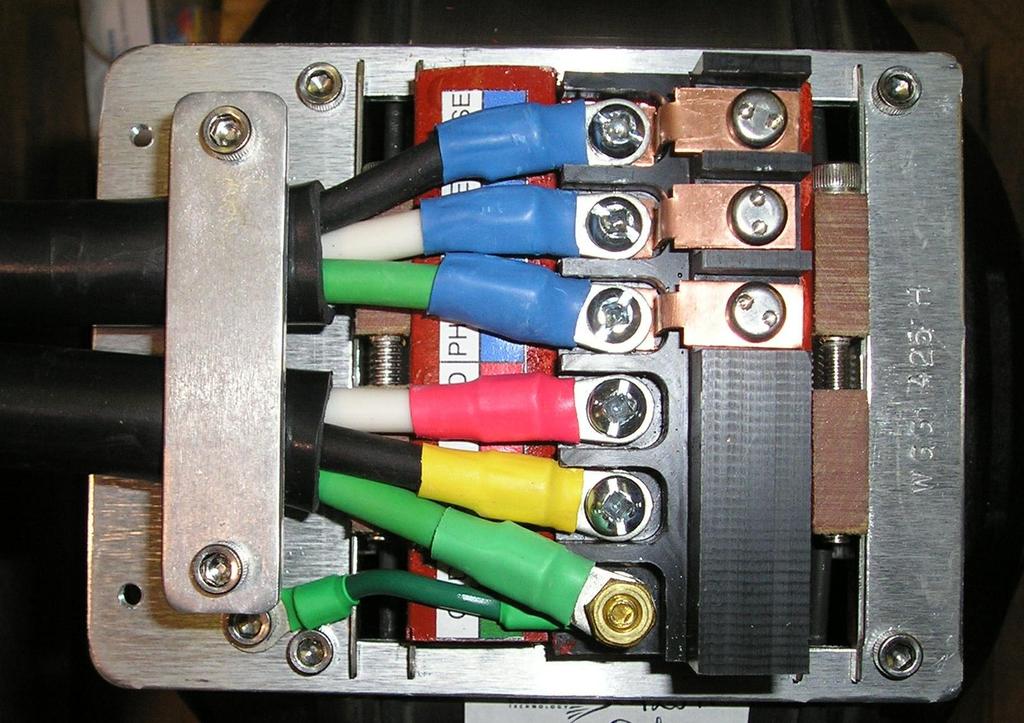 Figure 1 Armature Cable All blue- any wire can connect to any of the three terminals as shown