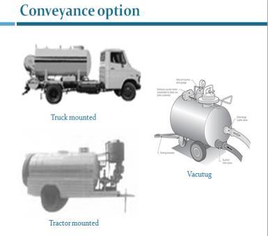 options for conveyance and treatment need to be