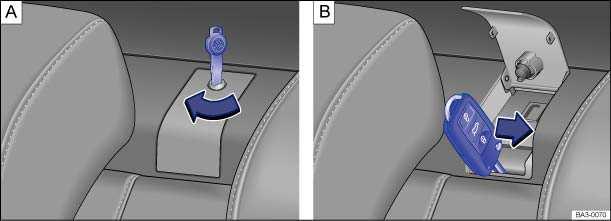 Opening the luggage compartment lid from inside the luggage compartment Fig. 197 Behind the rear seat backrest on the driver side: releasing the rear seat backrest. Fig. 198 Inside the luggage compartment: Unlocking the luggage compartment lid.