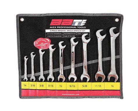 ANGLE HEAD SPANNER SET (SAE) ITEM NO. NO. OF PIECES WEIGHT AT-02-004 9 780 g R 758.