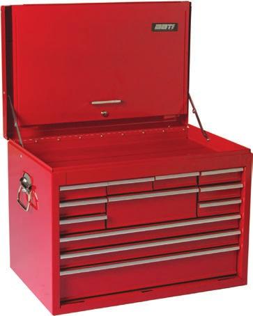 12 DRAWER TOOL CHEST OVERALL DIMENSIONS ITEM NO. COLOUR WIDTH DEPTH HEIGHT WEIGHT AT-01-003 Red 668 mm 445 mm 491 mm 41.00 kg R 4 709.