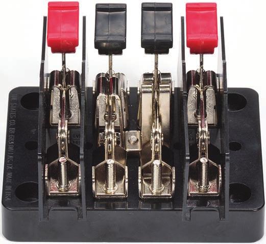 Short-circuit jaw: A rugged, make-before-break element is used to short the secondary of a current transformer.