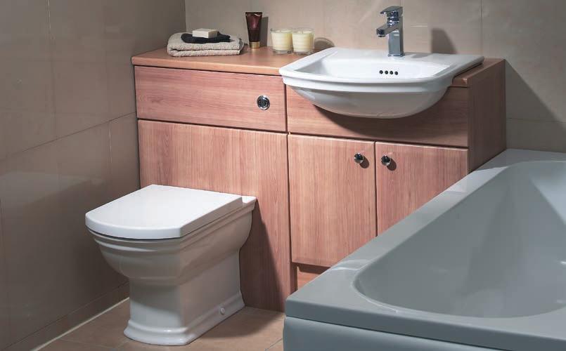 Furniture shown is not available 4167 Washbasin, 60cm, 1TH / 2TH 103 4168 Pedestal 64 4160 Close-coupled WC pan (open back) 165 4161 Close-coupled cistern including