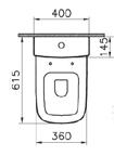 53cm, oval WC pan 110 Cistern 85 101 77-003-001 Toilet seat 54