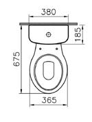 5111L003-0075 WC pan 6656S003-5336 Cistern Close-coupled WC pan Corner cistern