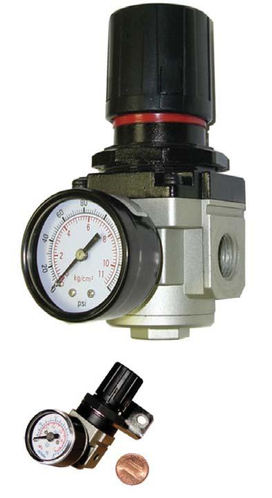 AIR PRESSURE REGULATORS Features Pipe or Bracket Mounted Point of Use Pressure Regulators Panel Mount Feature Includes Gauge and Mounting Bracket NAR - 3000-10 Series Type AR BSPP NAR NPT Body Size