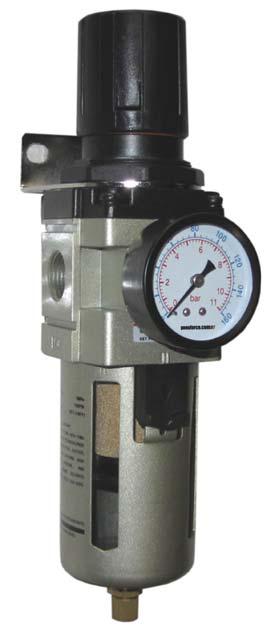 COMBO AIR FILTER REGULATORS Features Pipe or Bracket Mounted Point of Use Pressure Regulators Panel Mount Feature Includes Gauge and Mounting Bracket NAW Series Type AW BSPP NAW NPT - 3000-10 Body