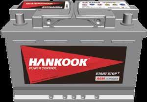 STARTER BATTERIES HANKOOK BATTERIES Always replace your battery with a new battery with the same technology!