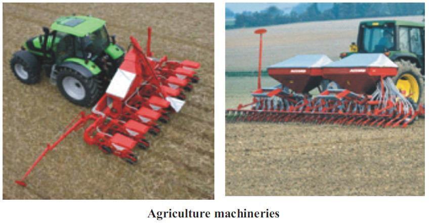 3. Applications in Agriculture machineries for harvesting, seeding and