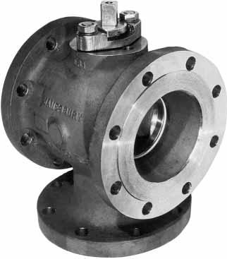 2" 8" (DN 50 200) OTTOM PORTED 3-WY FLNGED LL VLVES Jamesbury bottom ported 3-way ball valves provide a variety of flow paths not commonly found in other 3-way designs.