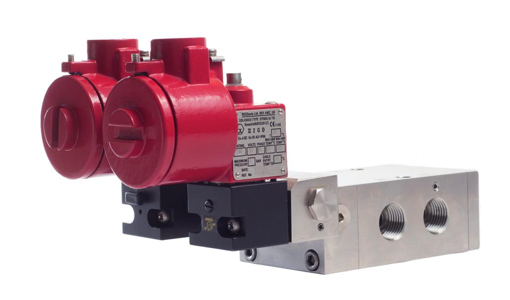 REDUNDANT SOLENOID SYSTEM Pneumatrol has developed a valve system that is operated with two independent solenoids.