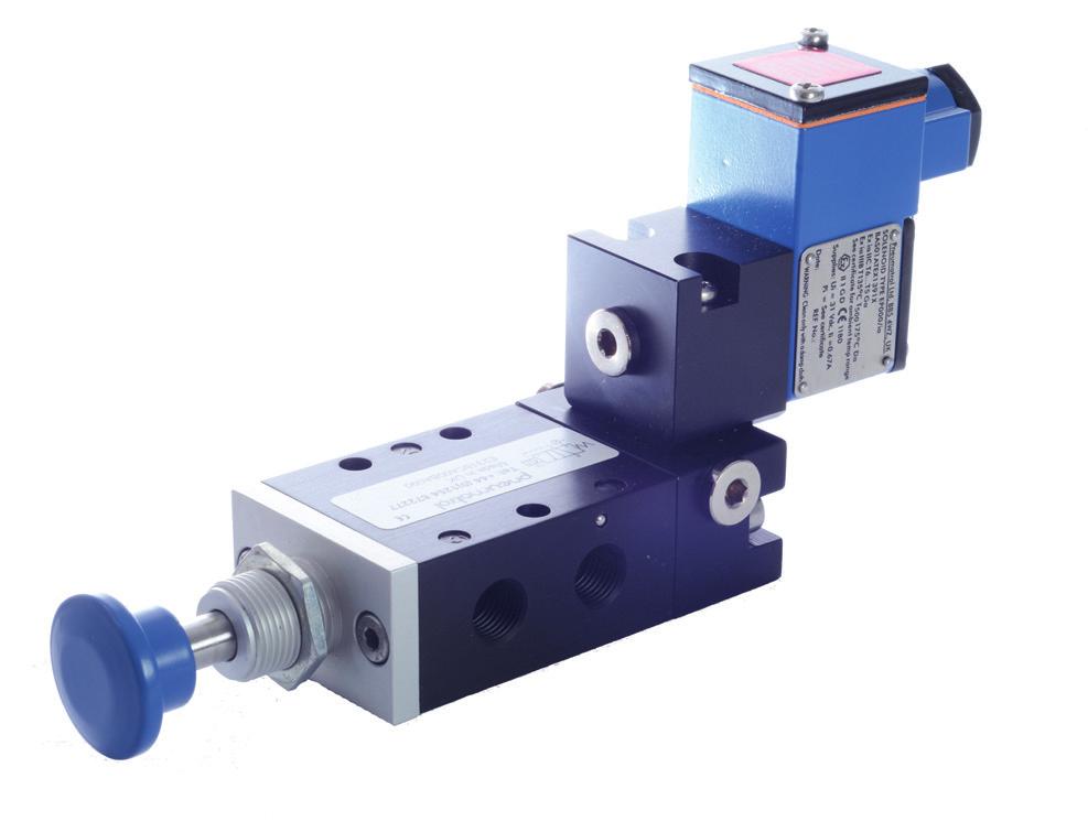 If the solenoid is de-energised or if there is a loss of air pressure or electrical supply, the valve will close.