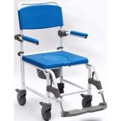 Tilt-In-Space Showerchair (x1) Manufactured from aluminium it is extremely lightweight.