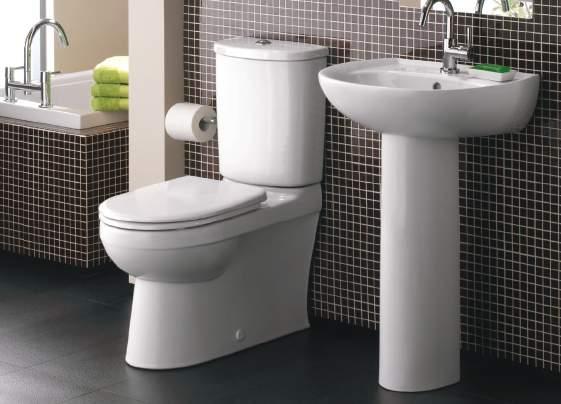 The toilets feature Rimfree easy cleaning and Flushwise water