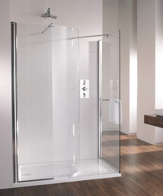 Available in the following size: 885mm Walk in side panel available in the following sizes: 760mm, 800mm & 900mm Hydr8 Walk In Flat Panel Opt for a light and spacious, minimalist look with