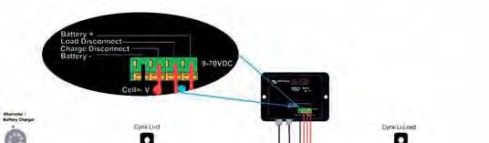 VE.BUS BMS VE.Bus BMS Input voltage range Current draw, normal operation Current draw, low cell voltage Load Disconnect output Charge Disconnect output VE.