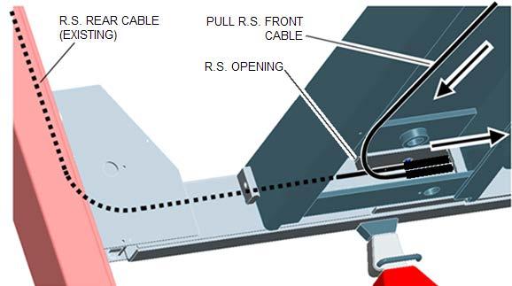 thru the window of the traverse beam. Figure 53 Ensure that air lines are not entangled in other components or with the cable.