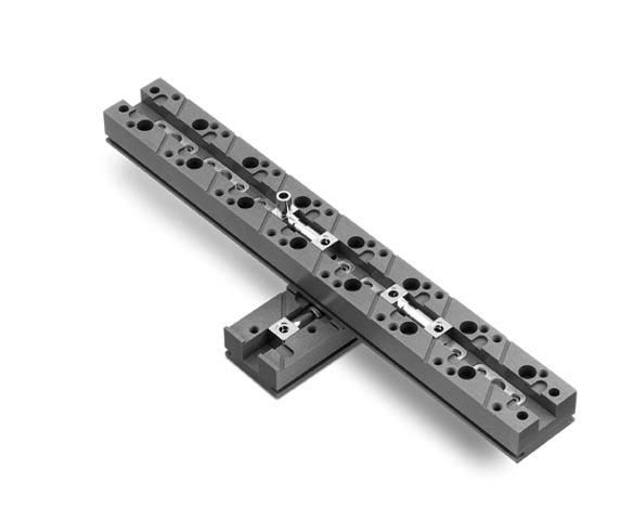 The manifold channels are available in a variety of lengths to accommodate up to 10 parallel fluid streams. Optional parallel manifold assemblies are available to provide an additional flow path.