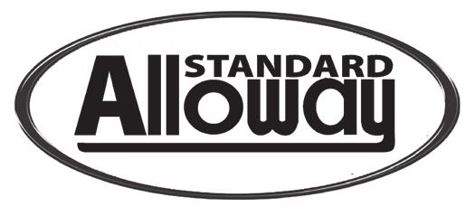 WARRANTY ALLOWAY STANDARD, d/b/a ALLOWAY, warrants this product to be free from defect in material and workmanship for a period of One (1) year, ninety (90) days for Service Parts, from the date of