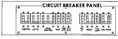 ENGINE CONTROL PANEL CURCUIT BREAKERS The circuit breakers that must be properly positioned to establish electrical circuits for operation are located on the engine electrical control panel.