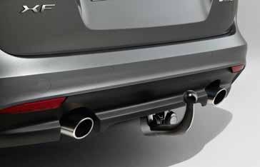 CARRYING AND TOWING Electrically Deployable Tow Bar Bespoke towing system featuring an electrically deployable tow bar offering towing capability of up to 2,000kg and vertical nose load of 100kg.