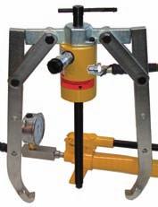 50 Universal 2 arm puller for using with hydraulic cylinder Consists of traverse and legs Through reversing the arms internal and external applications